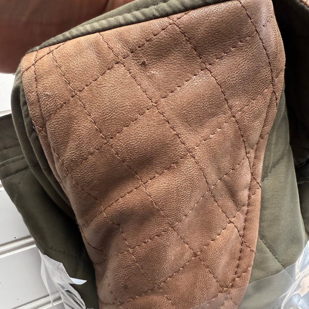 Ralph Lauren Olive Green Men’s Quilted Hunting jacket corduroy collar size L - Picture 5 of 12